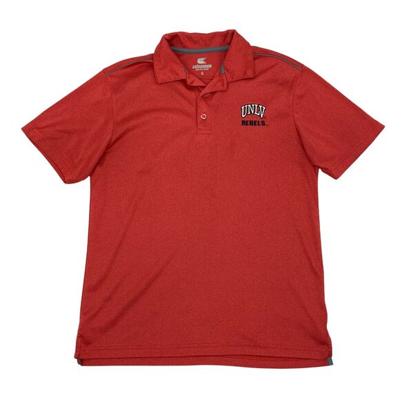 UNLV Rebels Polo Shirt Mens S Small Red Short Sleeve Quick Dry Athletic *READ - Picture 1 of 11